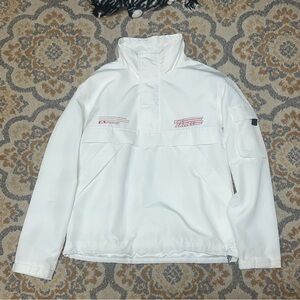 Cabbeen white half zip jacket